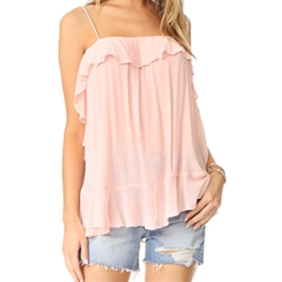 🔥75% OFF🔥 NWT Free People Petal Pink Ruffle Cami - Picture 2 of 8